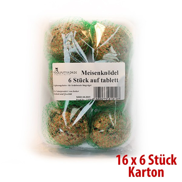 16 x 6 er Meisenknödel Tablett im SPARKARTON