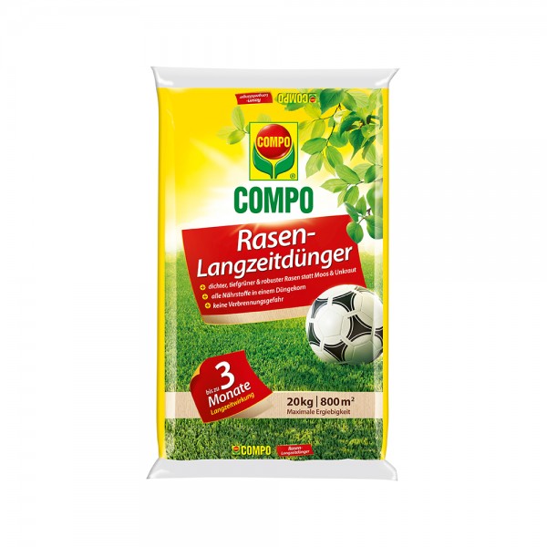 COMPO Rasen Langzeitdünger 20 kg für ca. 800 m²