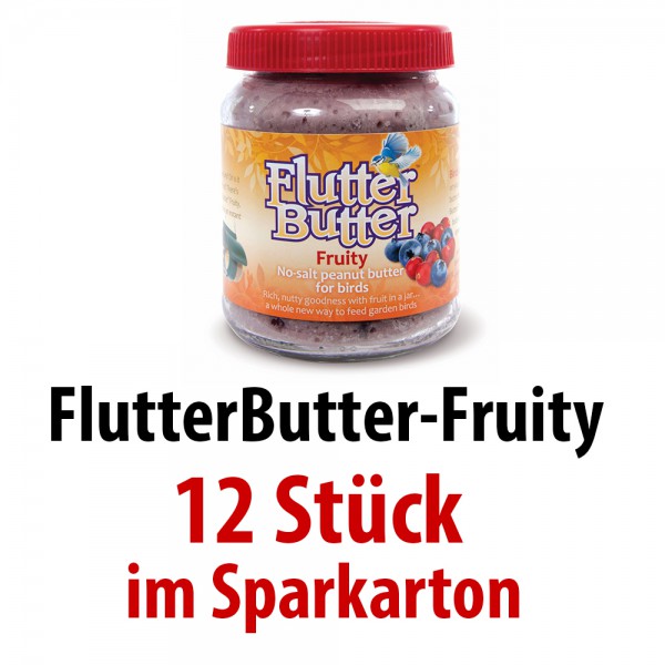 Flutter Butter Erdnussbutter Fruity 12 Stück je 330 g im SPARKARTON