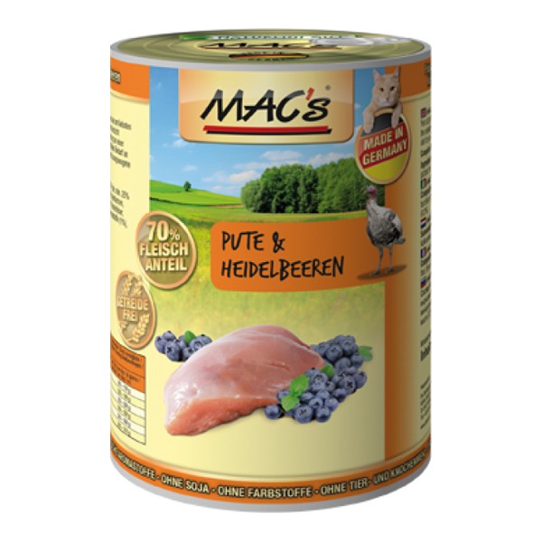 MAC’s Cat Pute & Heidelbeeren 400 g Dose