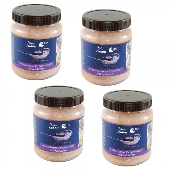Erdnussbutter für Vögel mit Waldbeeren 101750415 4 Gläser im SPARKARTON je 330 g