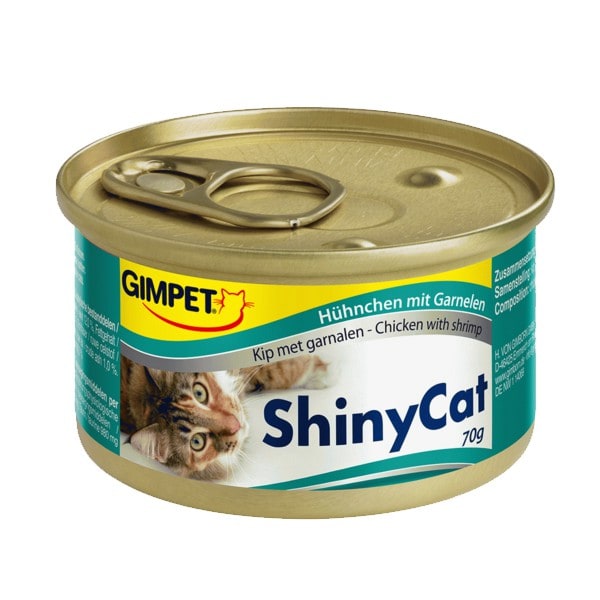 Gimpet Shiny Cat mit Hühnchen und Garnelen 70 g