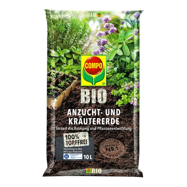 COMPO BIO Anzucht- und Kräutererde 10 Liter