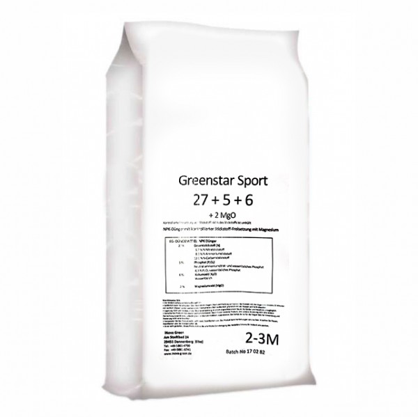 GreenStar Sport 27+5+6 (+2MgO) Rasendünger 20 kg