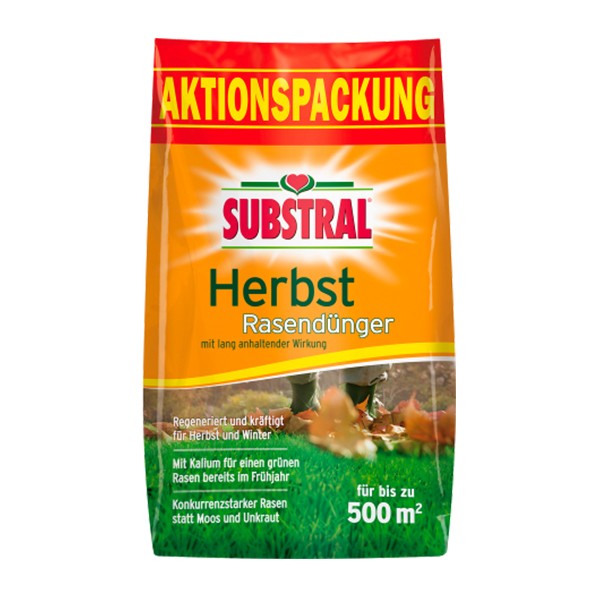 SUBSTRAL Herbst Rasendünger 12,5 kg für 500 m²