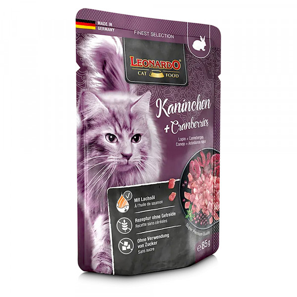 Leonardo FINEST SELECTION Kaninchen & Cranberries 85 g (Frischebeutel)