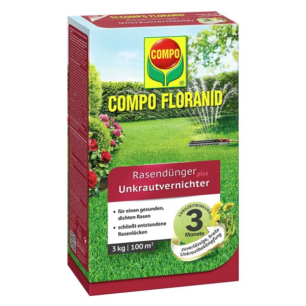 COMPO FLORANID® Rasendünger plus UV 3 kg / 100 m² Schachtel