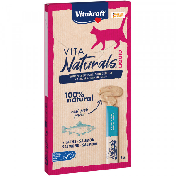 Vitakraft Cat Vita NATURALS Liquid Lachs 5 x 15 g