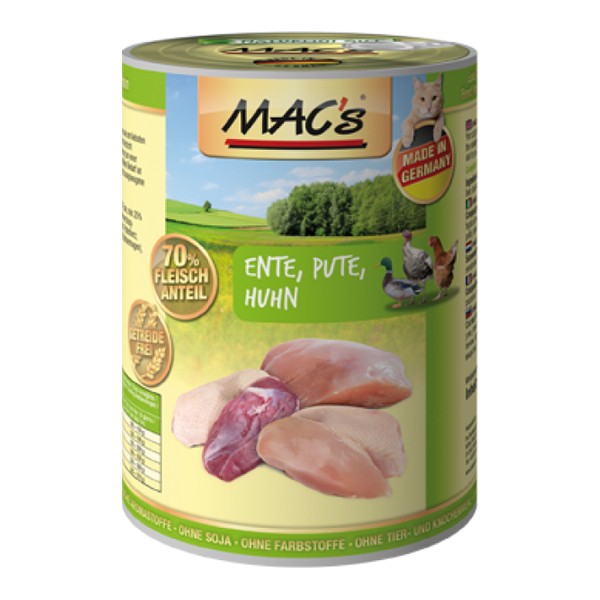 MAC’s Cat Ente, Pute & Huhn 400 g Dose