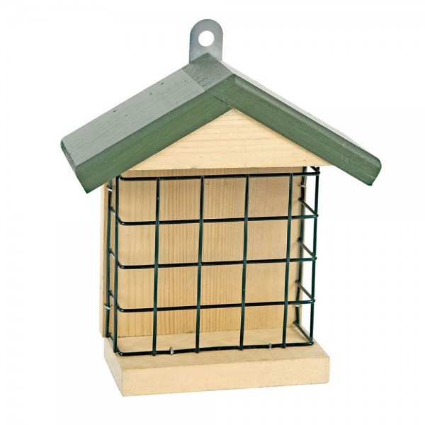 Wildvogel-Futterhaus Wand-Energieblockhalter Ohio mit Holzdach 350551015