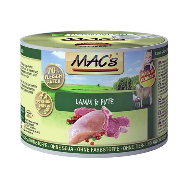 MAC’s Cat Lamm & Pute getreidefrei 200 g Dose