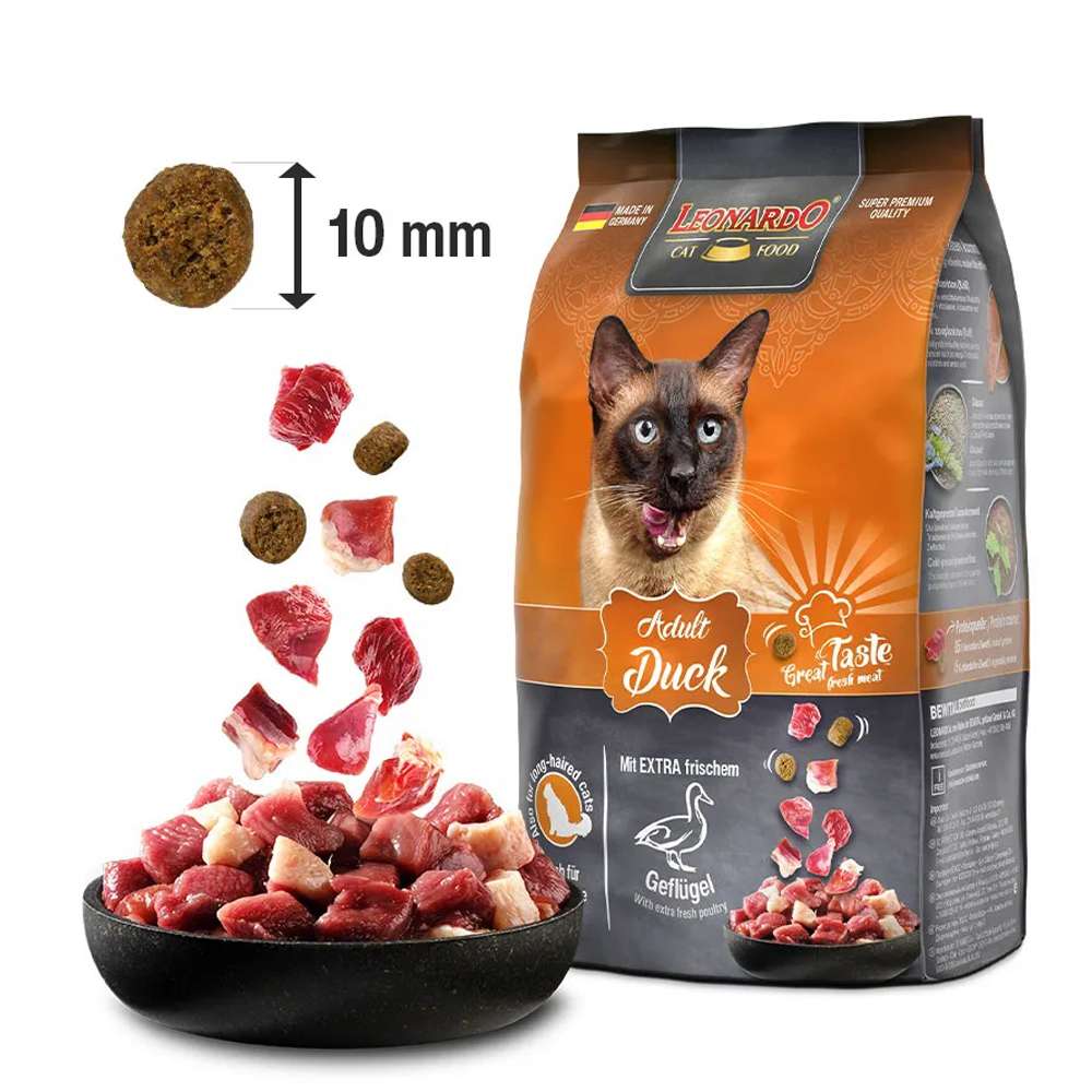 Leonardo Adult Duck Katzenfutter 2x300 G - Mit Ente, Chiasaat & Krill Für Haut & Fell