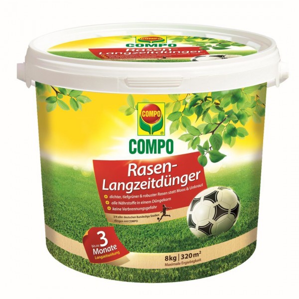 COMPO Rasen-Langzeitdünger 8 kg für bis zu 320 m²