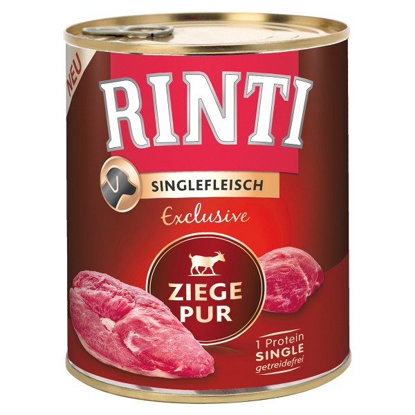 Rinti Singlefleisch Exclusive Ziege pur 800 g Dose