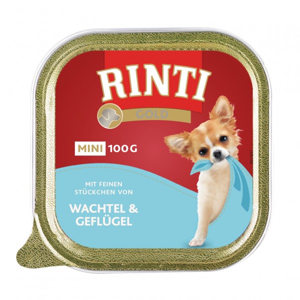 Rinti Gold Mini Wachtel & Geflügel Schale 100 g