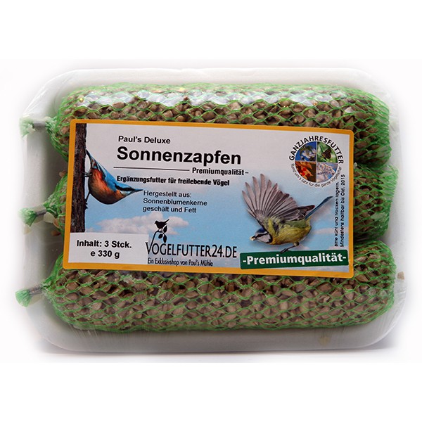 Pauls Deluxe Sonnenzapfen - Premiumqualität - 3 Stück 330 g (Sauerland)