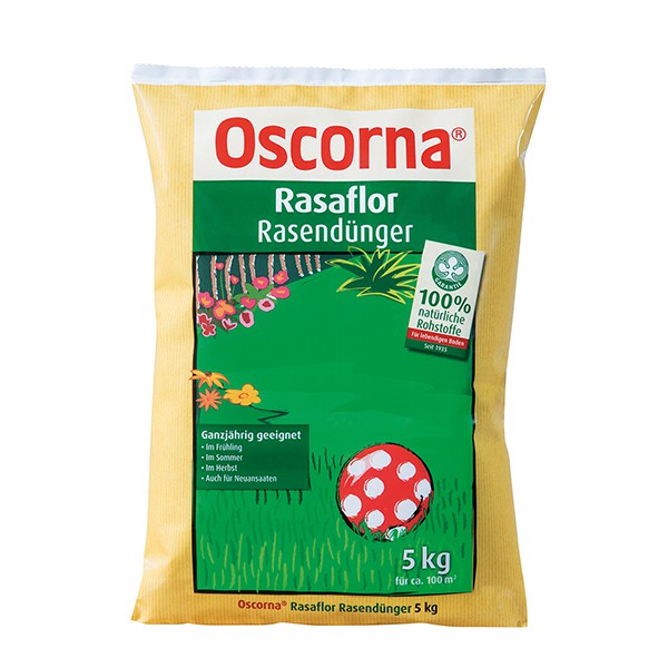 Oscorna Rasaflor Rasendünger 5 kg für 100 m²
