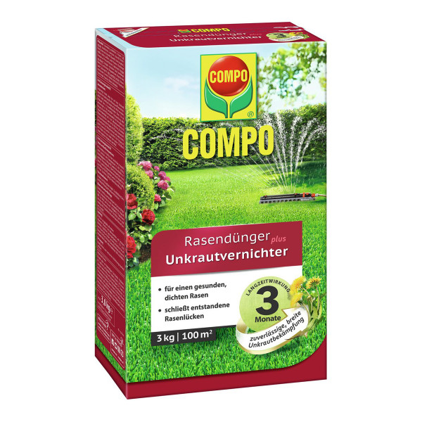 COMPO Rasendünger plus Unkrautvernichter 3 kg / 100 m²