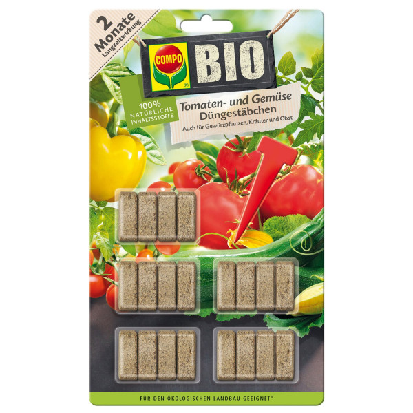 COMPO BIO Tomaten- und Gemüse Düngestäbchen 20 St. / Blisterkarte