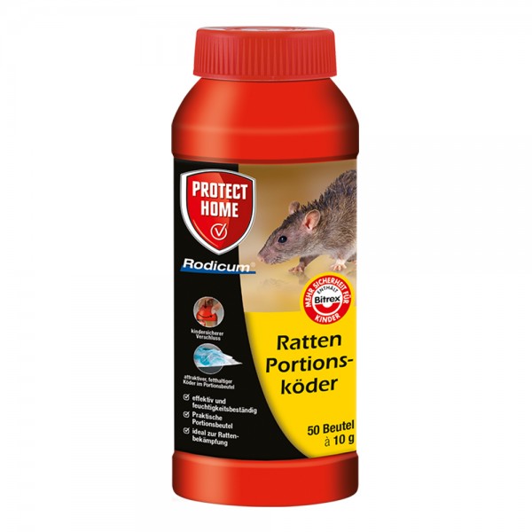 Bayer Protect Home Rodicum Ratten Portionsköder 50 x 10 g (500 g)