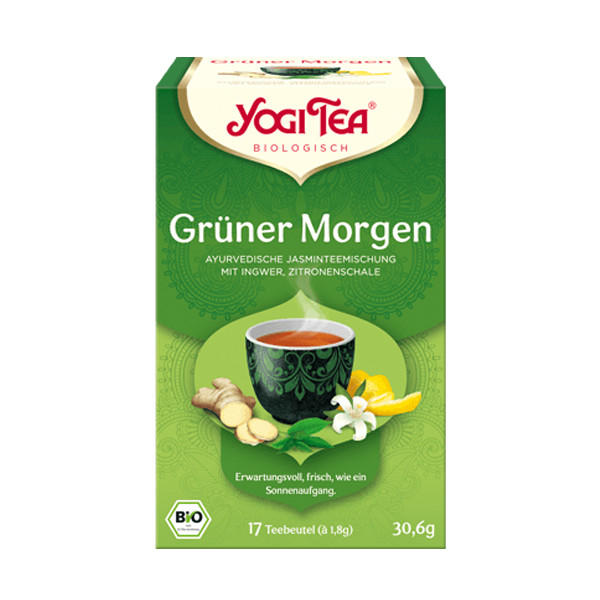 Yogi Tea BIO Ayurvedische Jasminteemischung Grüner Morgen 17 Teebeutel