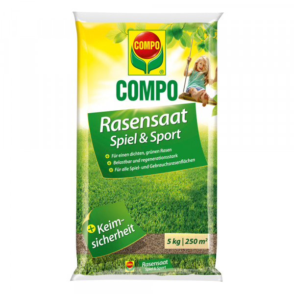 COMPO Rasensaat Spiel und Sport 5 kg für 250 m²