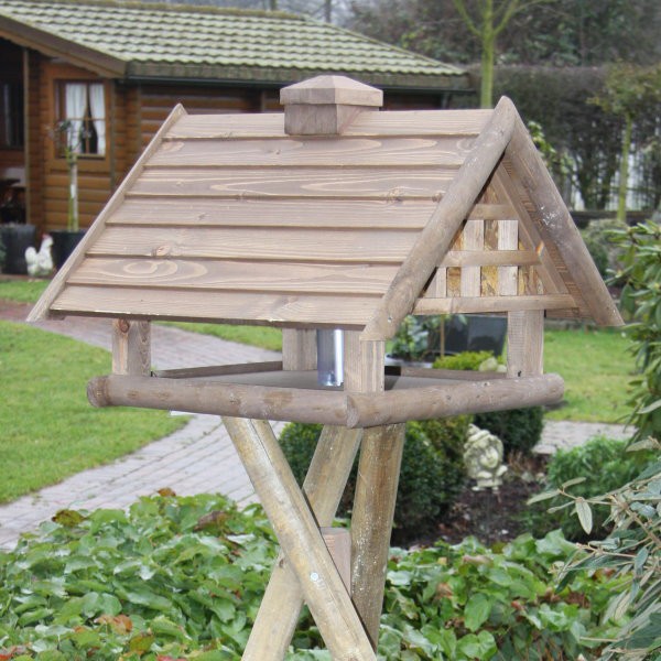 Vogelhaus Bauernhaus Dunkel Mit Stander Mit Stander Vogelhaus