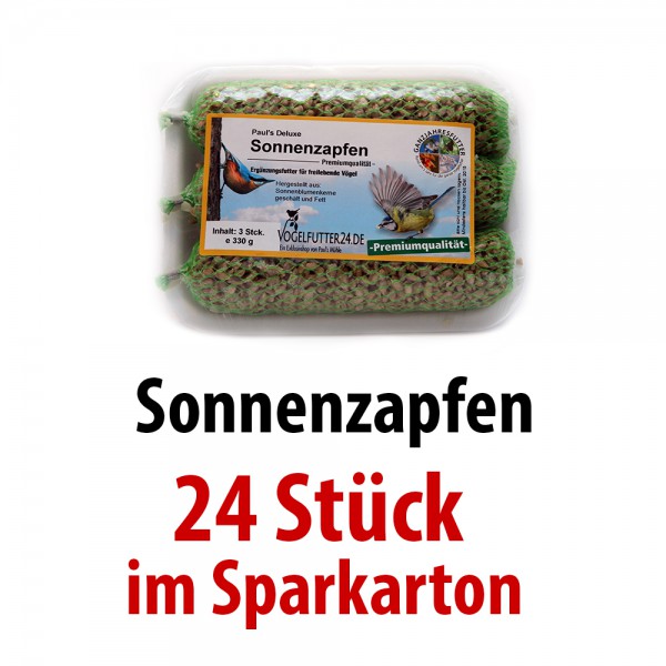 Pauls Deluxe Sonnenzapfen (Sauerland) 24 Packungen mit je 3 Zapfen im SPARKARTON
